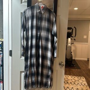 Uniqlo plaid shirt dress